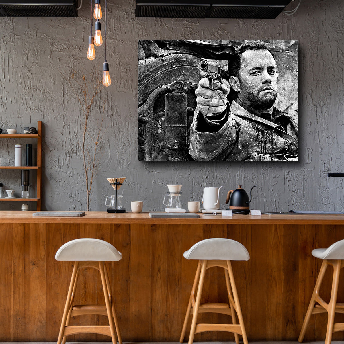 Captain Miller Grayscale Wall Art