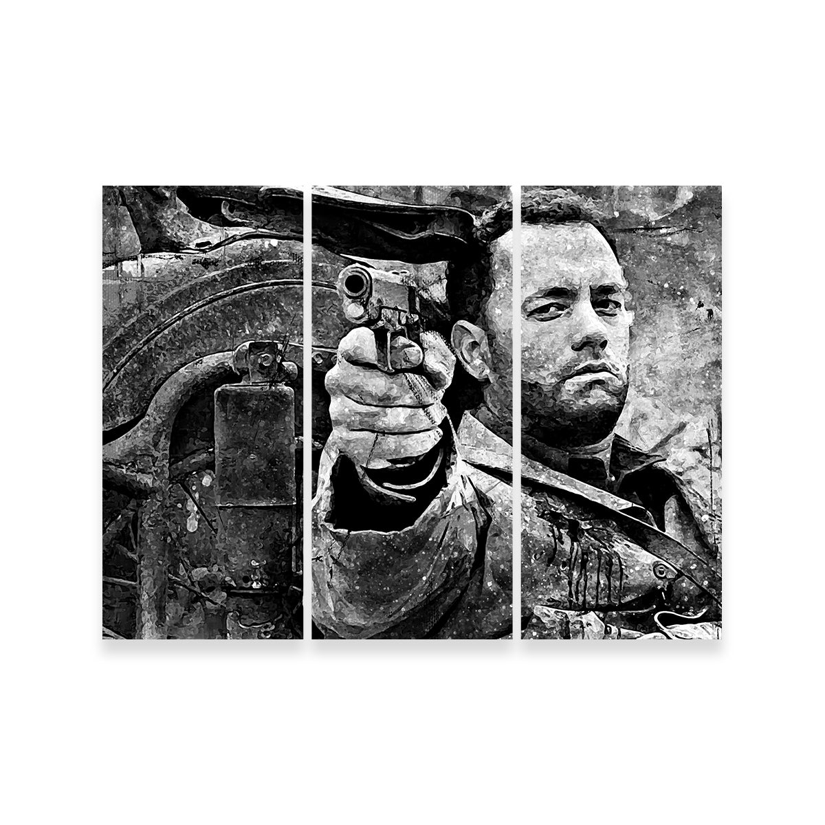 Captain Miller Grayscale Wall Art
