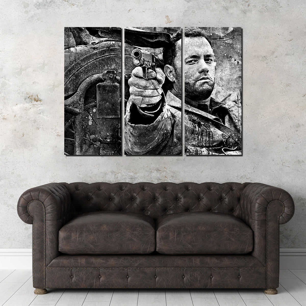 Captain Miller Grayscale Wall Art