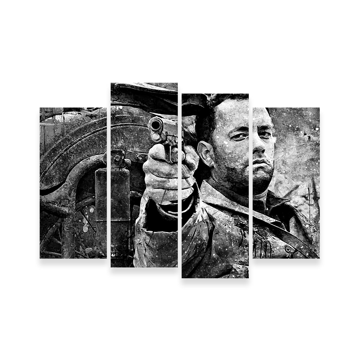 Captain Miller Grayscale Wall Art