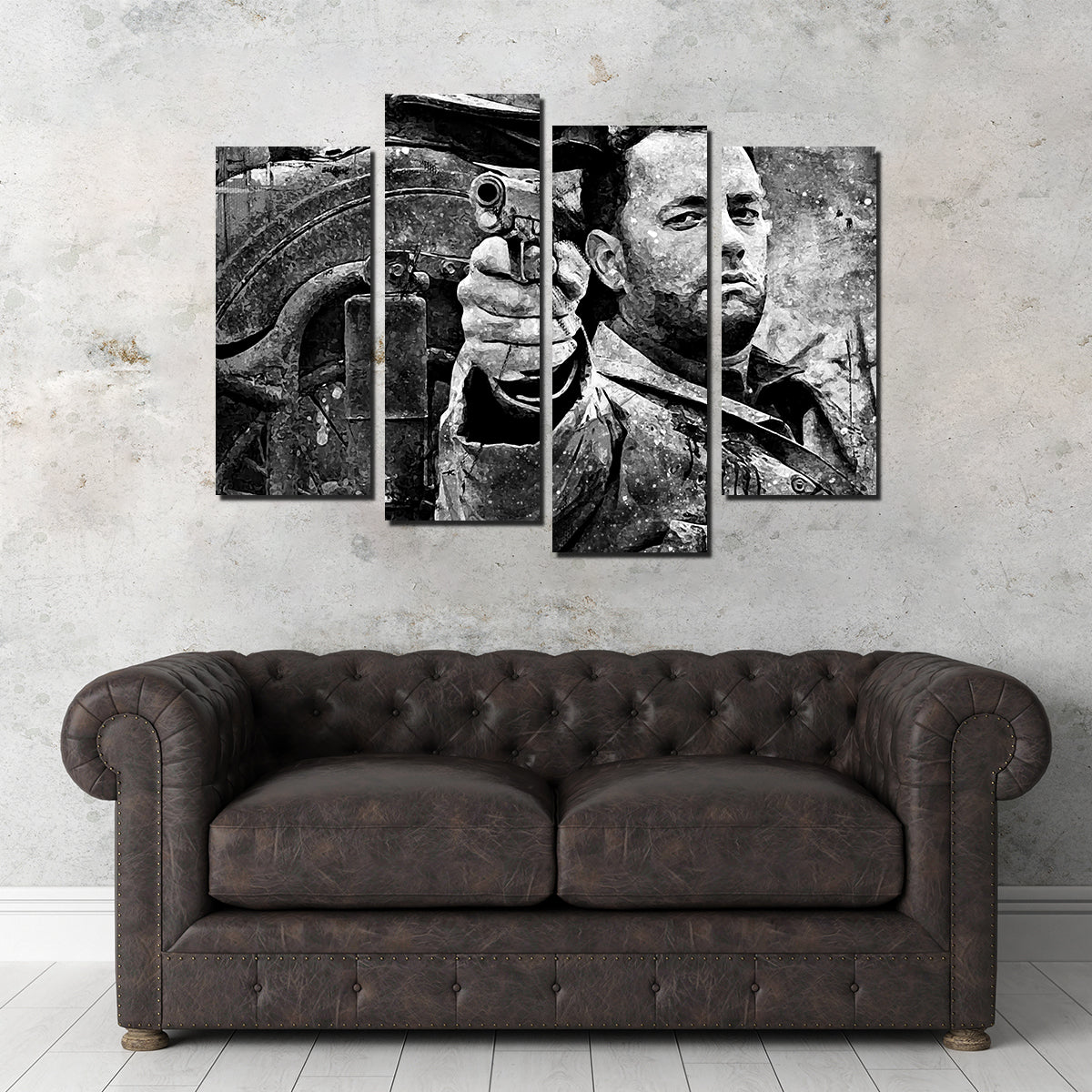 Captain Miller Grayscale Wall Art