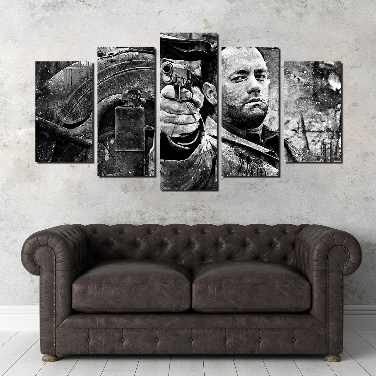 Captain Miller Grayscale Wall Art
