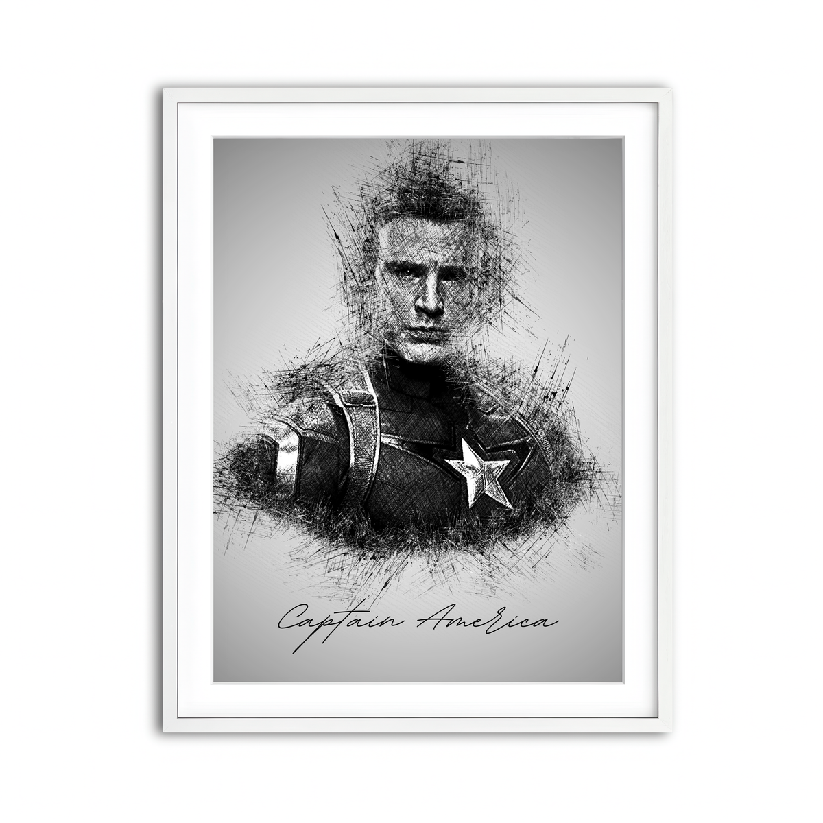 Framed Print 3x4 White