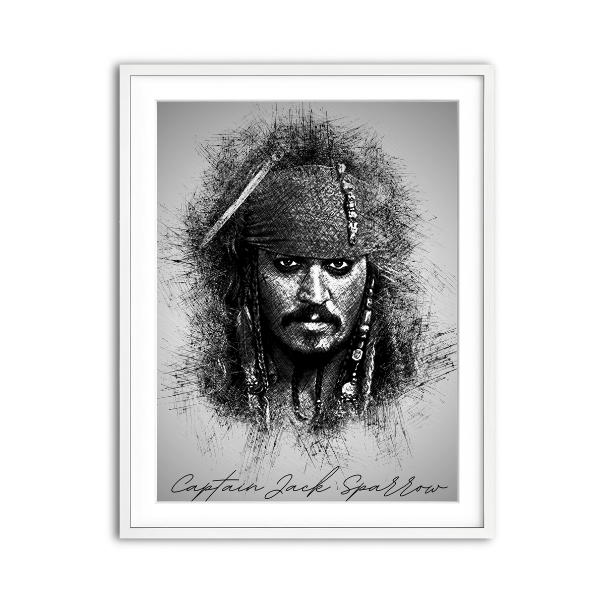 Framed Print 3x4 White