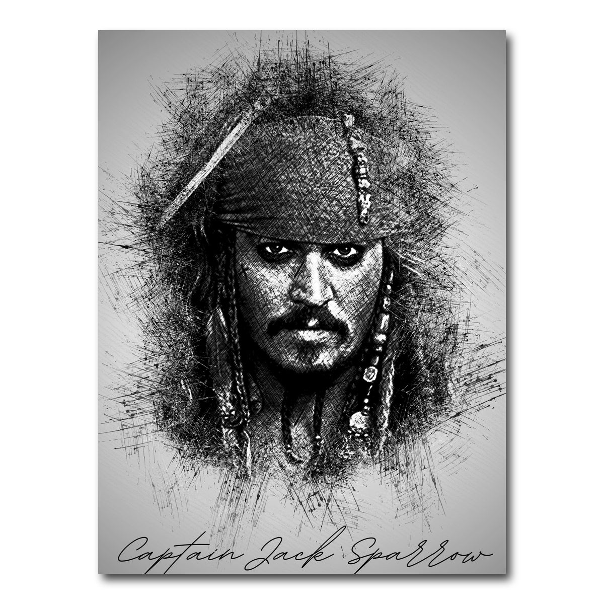 AUTO-MOCKUP WHITE | Captain Jack Sparrow | 1 Piece | Gallery Wrap Canvas | group=3x4