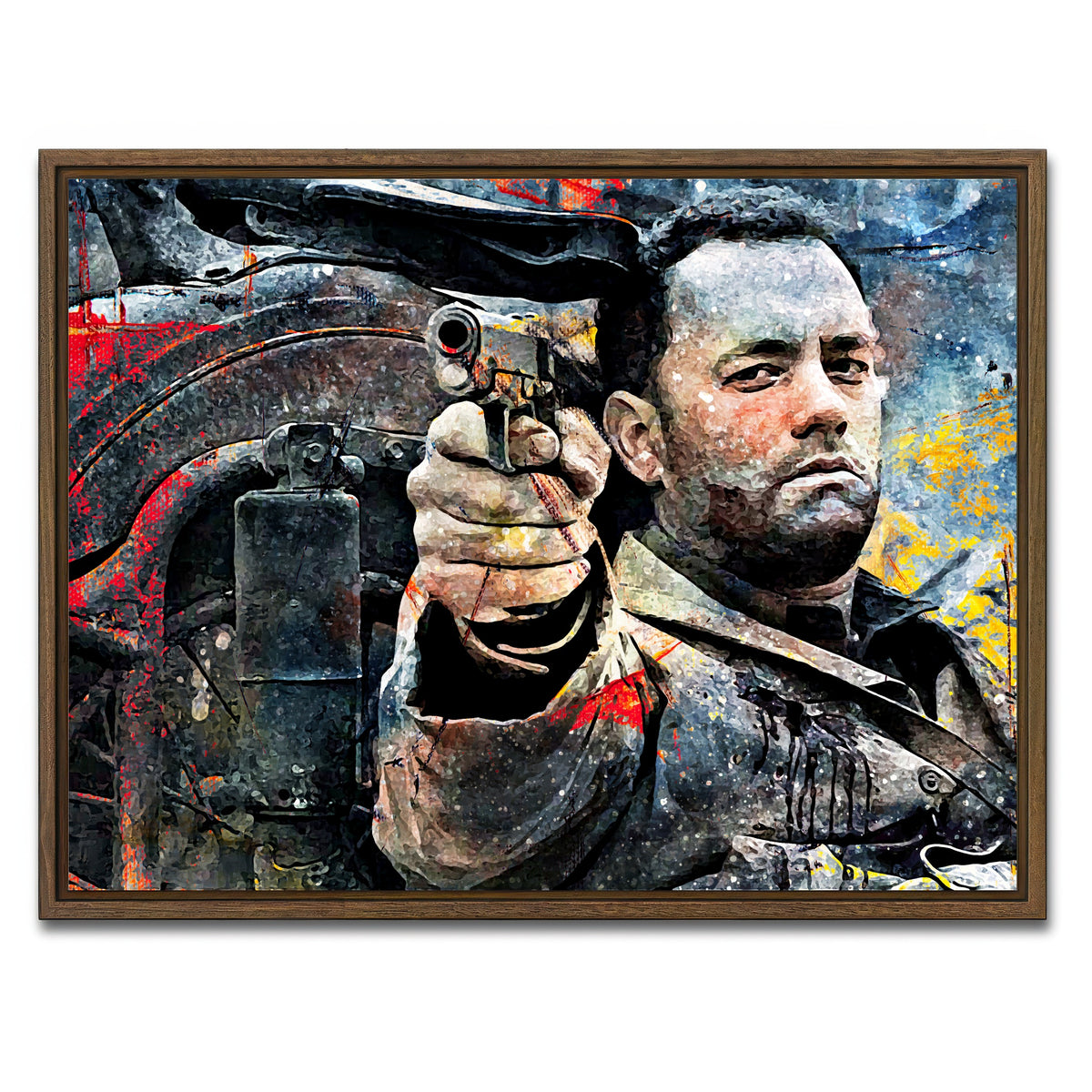 AUTO-MOCKUP WHITE | Captain Miller | 1 Piece | Walnut Framed Canvas | group=4x3
