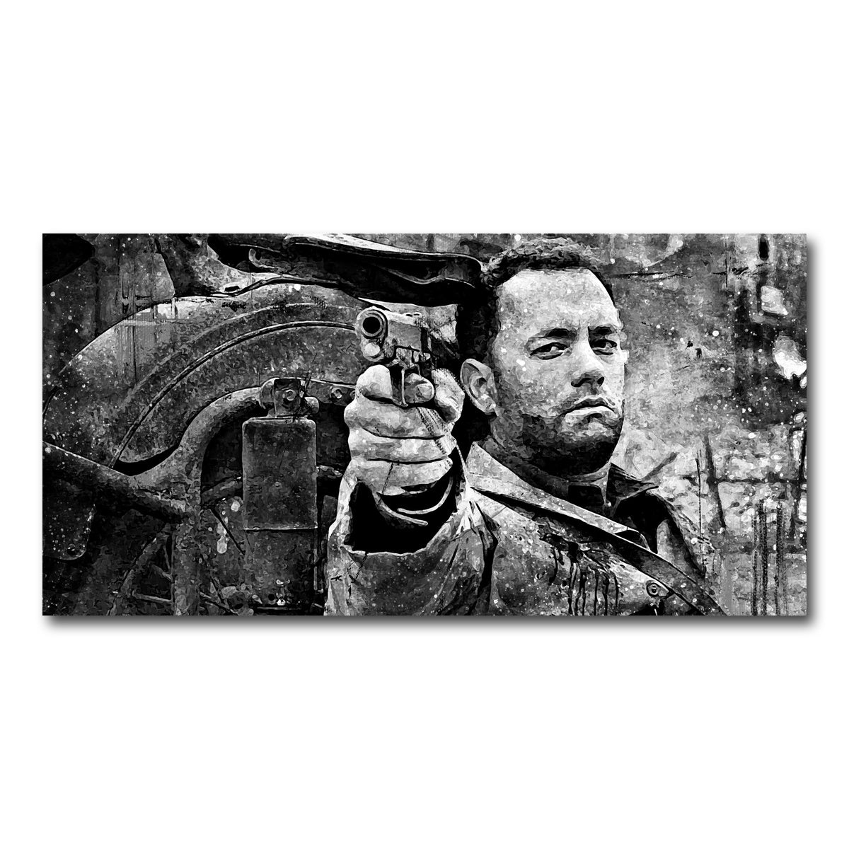 AUTO-MOCKUP WHITE | Captain Miller grayscale | 1 Piece | Gallery Wrap Canvas | group=2x1