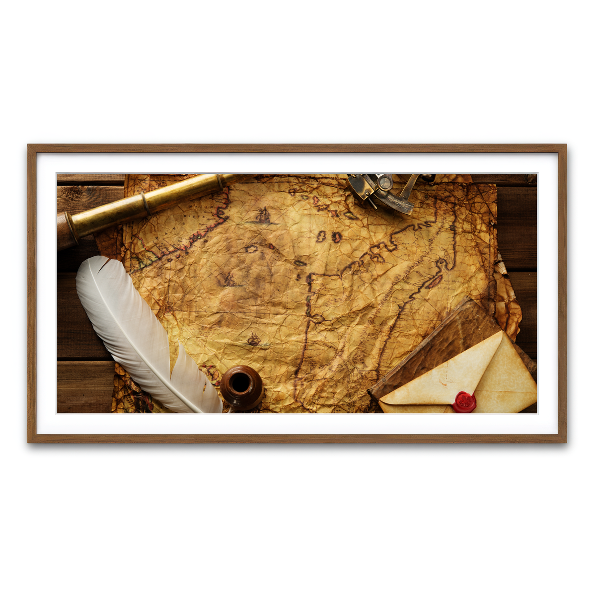 Framed Print 2x1 Walnut