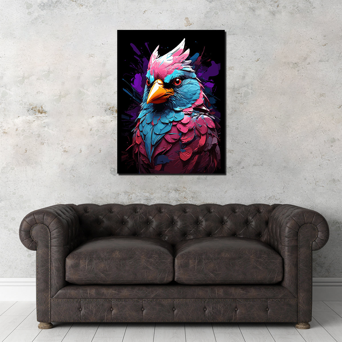 Cardinal Animal Colorful Wall Art
