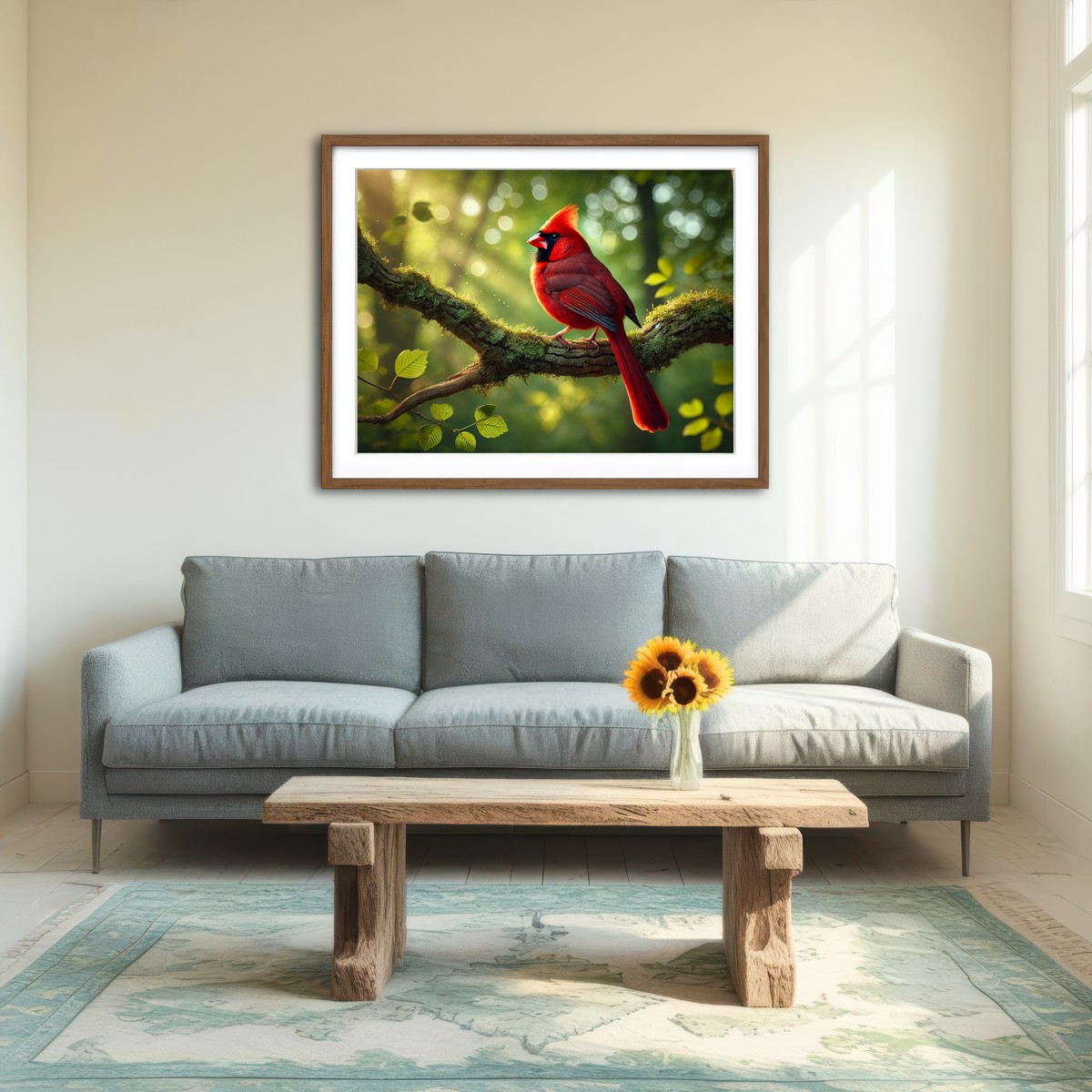 AUTO-MOCKUP ROOM | Cardinal Wall Art
