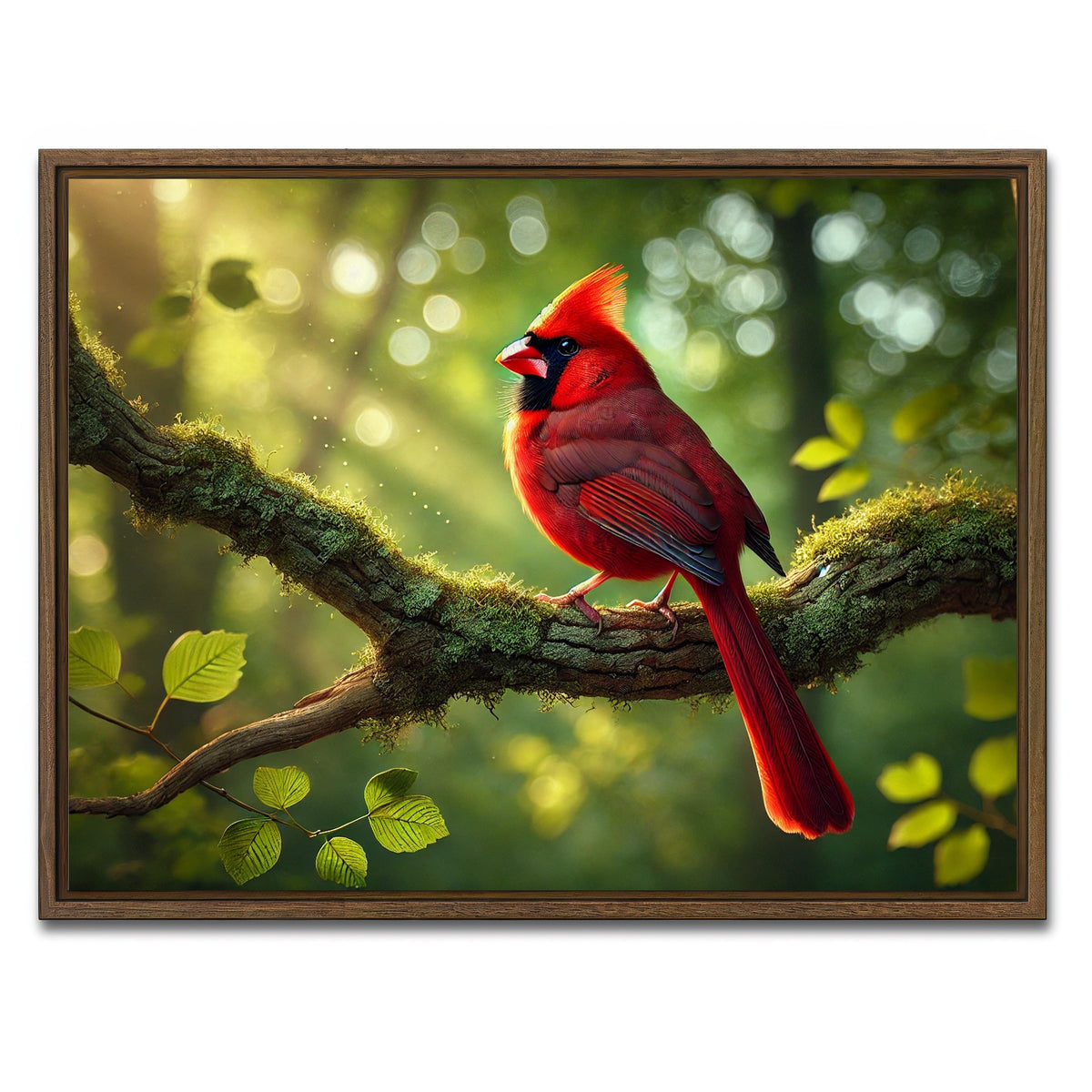 AUTO-MOCKUP WHITE | Cardinal | 1 Piece | Walnut Framed Canvas | group=4x3