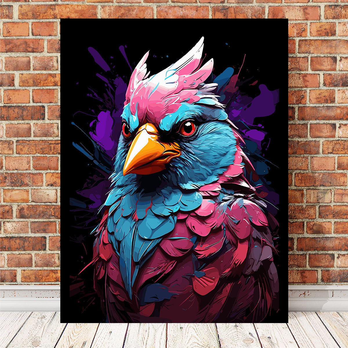 Cardinal Animal Colorful Wall Art