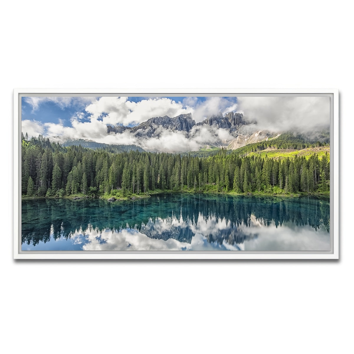 AUTO-MOCKUP WHITE | Carezza Lake | 1 Piece | White Framed Canvas | group=2x1