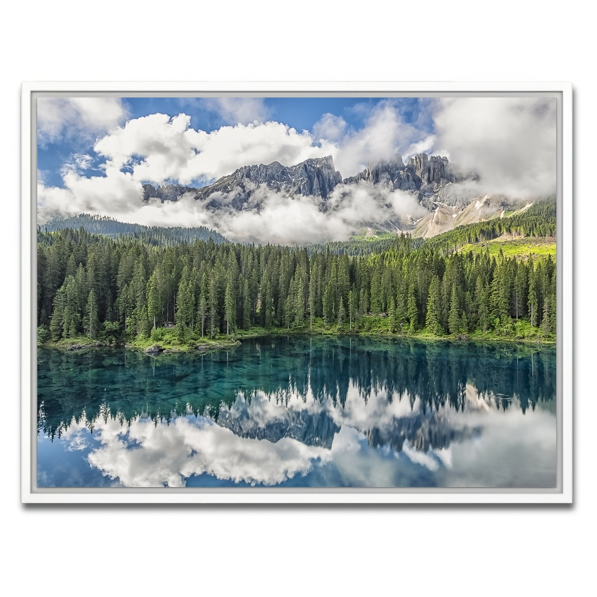 AUTO-MOCKUP WHITE | Carezza Lake | 1 Piece | White Framed Canvas | group=4x3