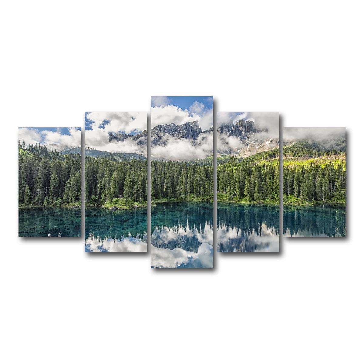 AUTO-MOCKUP WHITE | Carezza Lake | 5 Piece | Gallery Wrap Canvas | group=5_normal
