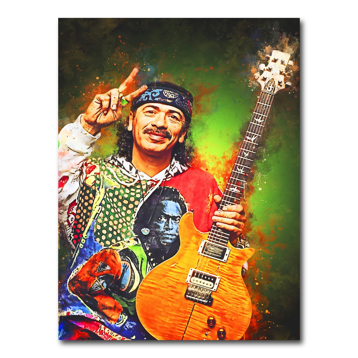 AUTO-MOCKUP WHITE | Carlos Santana | 1 Piece | Gallery Wrap Canvas | group=3x4