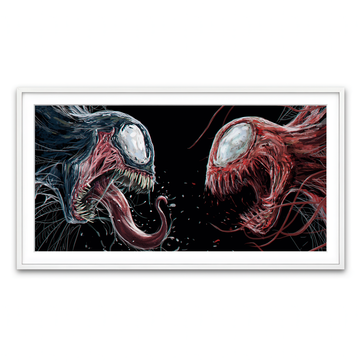 Framed Print 2x1 White