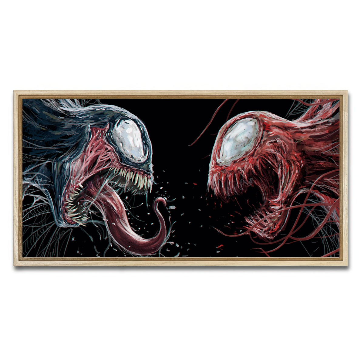 AUTO-MOCKUP WHITE | Carnage VS. Venom | 1 Piece | Natural Framed Canvas | group=2x1