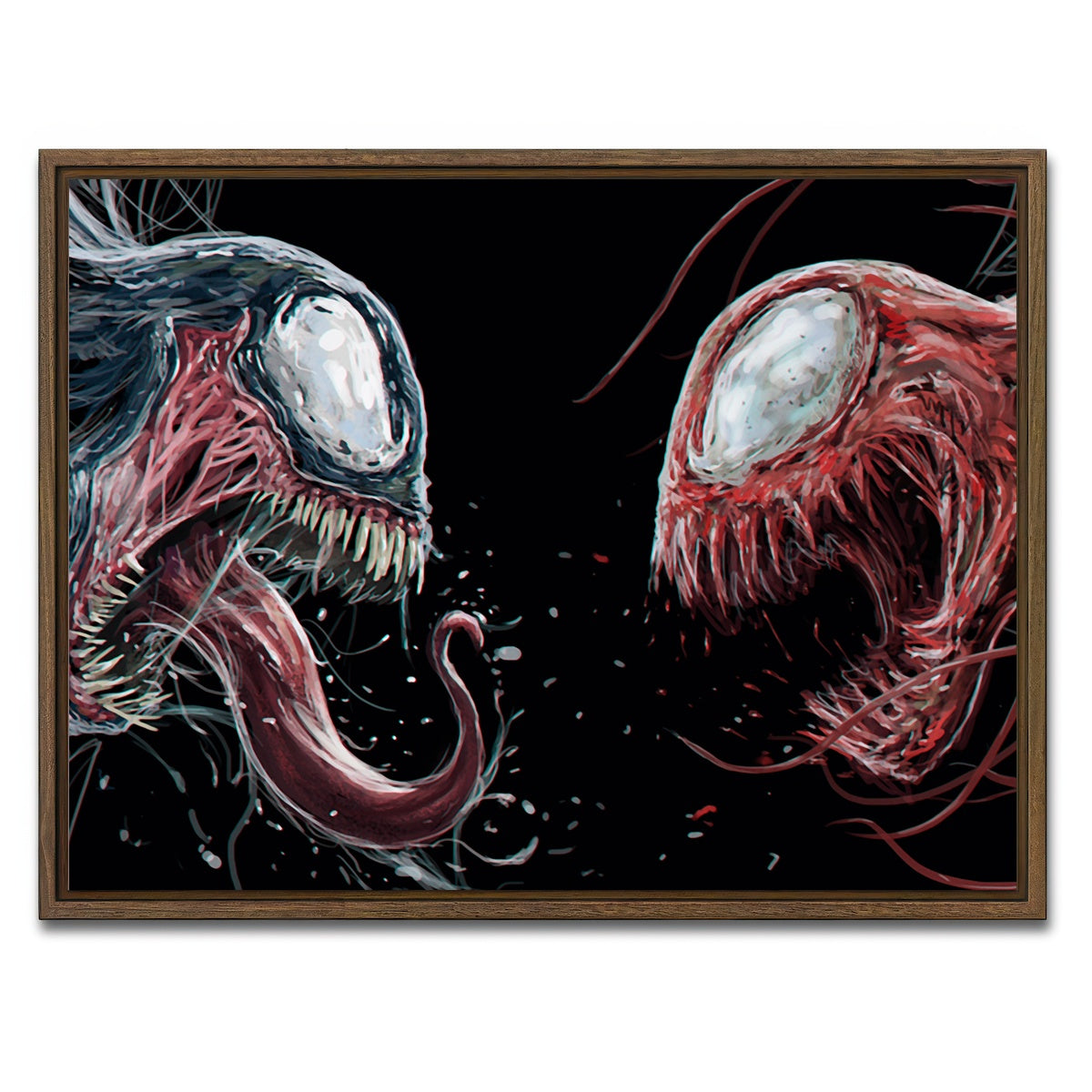 AUTO-MOCKUP WHITE | Carnage VS. Venom | 1 Piece | Walnut Framed Canvas | group=4x3