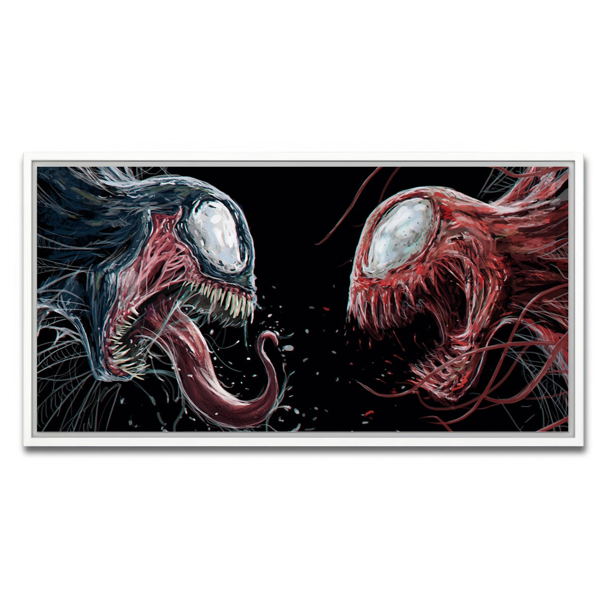 AUTO-MOCKUP WHITE | Carnage VS. Venom | 1 Piece | White Framed Canvas | group=2x1