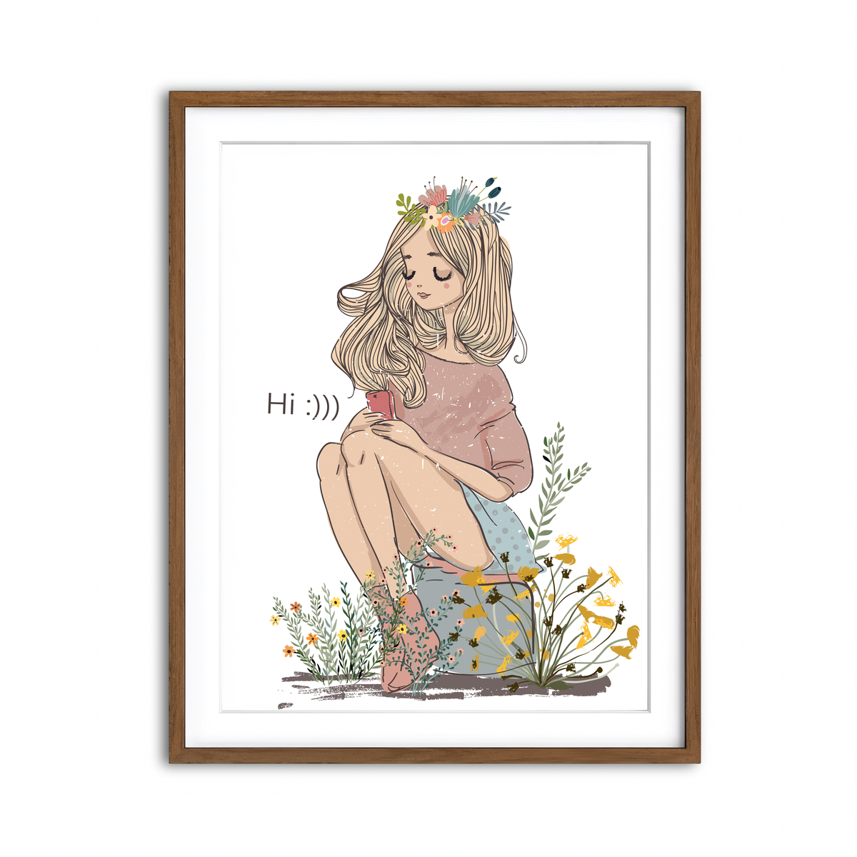 Framed Print 3x4 Walnut