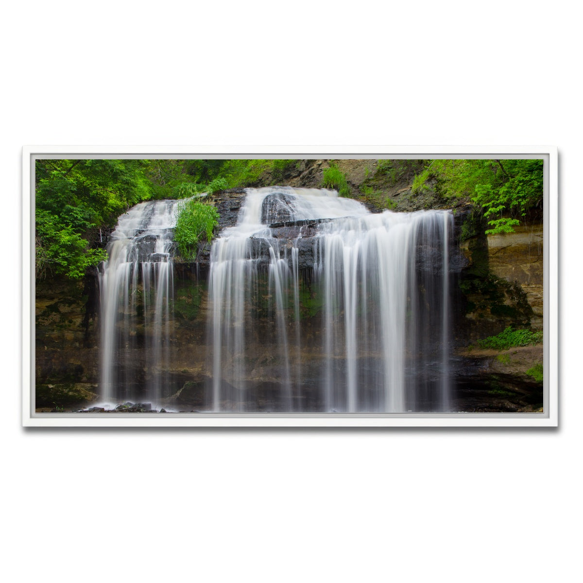 AUTO-MOCKUP WHITE | Cascade Falls | 1 Piece | White Framed Canvas | group=2x1