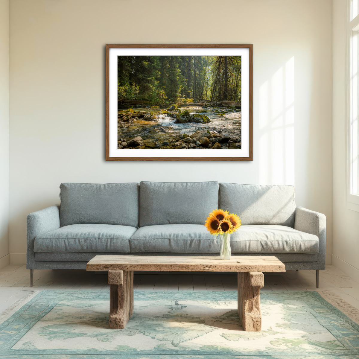 AUTO-MOCKUP ROOM | Cascade River Wall Art