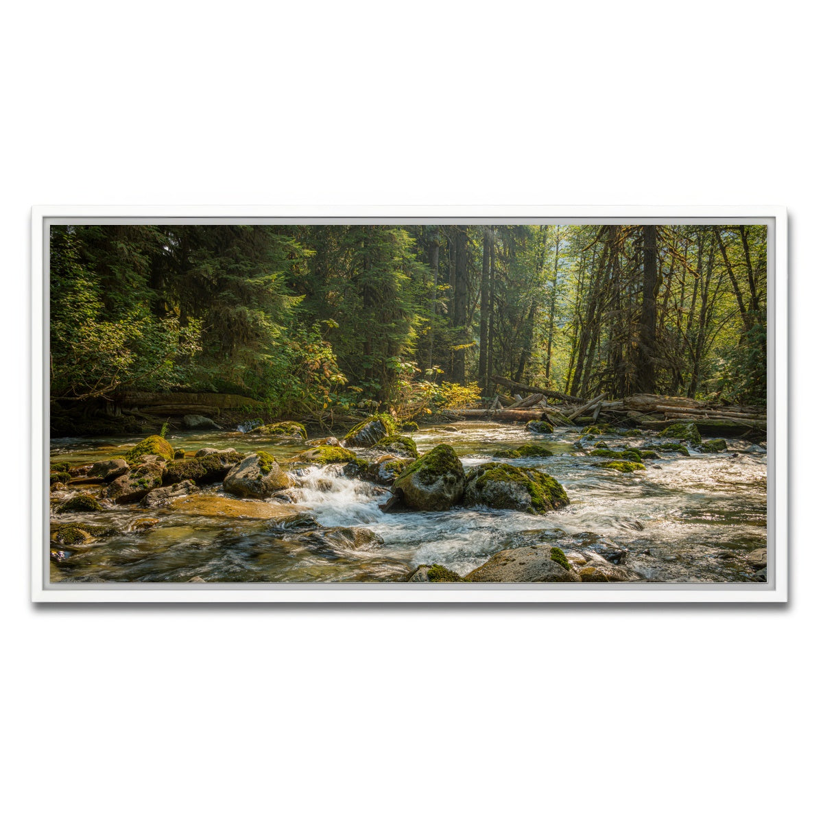 AUTO-MOCKUP WHITE | Cascade River | 1 Piece | White Framed Canvas | group=2x1