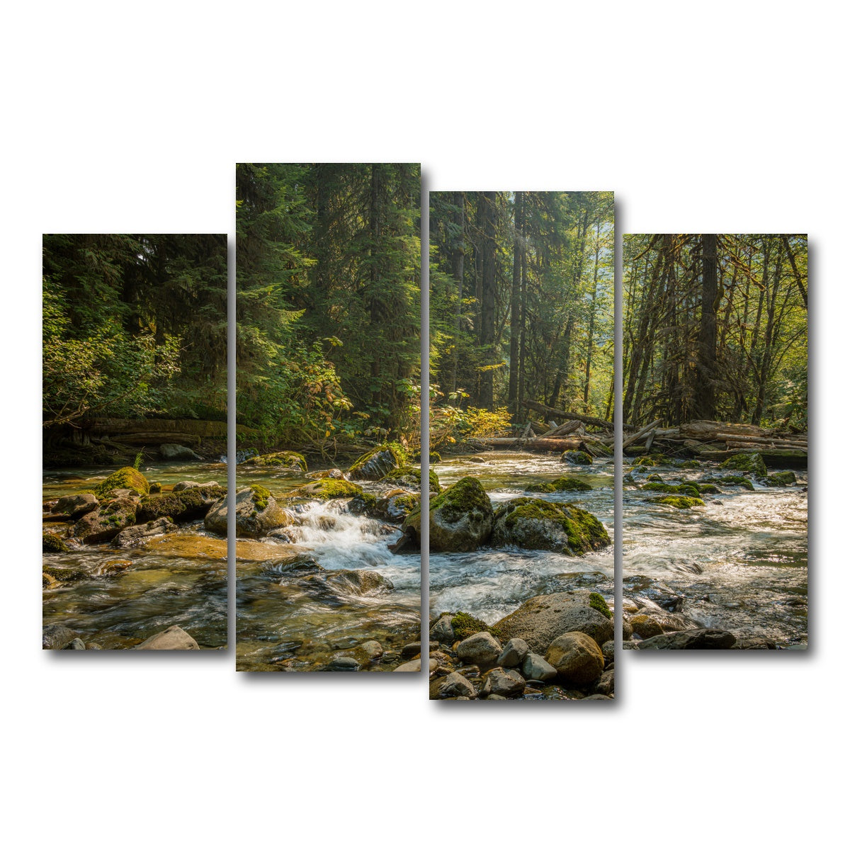 AUTO-MOCKUP WHITE | Cascade River | 4 Piece | Gallery Wrap Canvas | group=4_normal