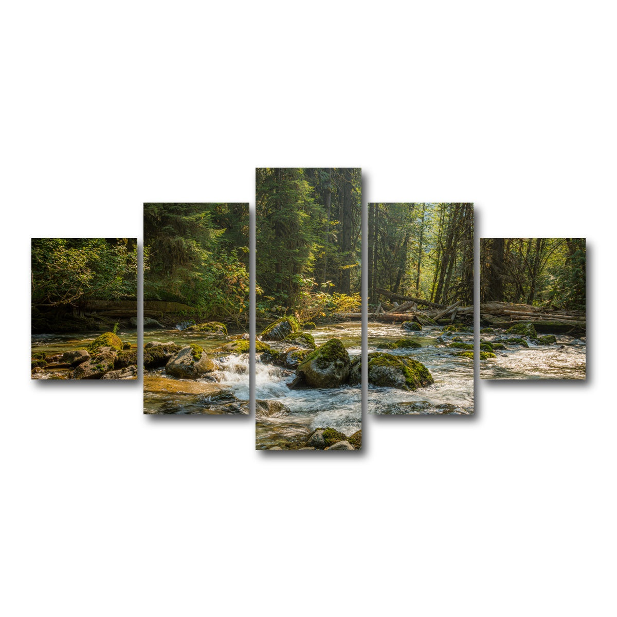 AUTO-MOCKUP WHITE | Cascade River | 5 Piece | Gallery Wrap Canvas | group=5_short
