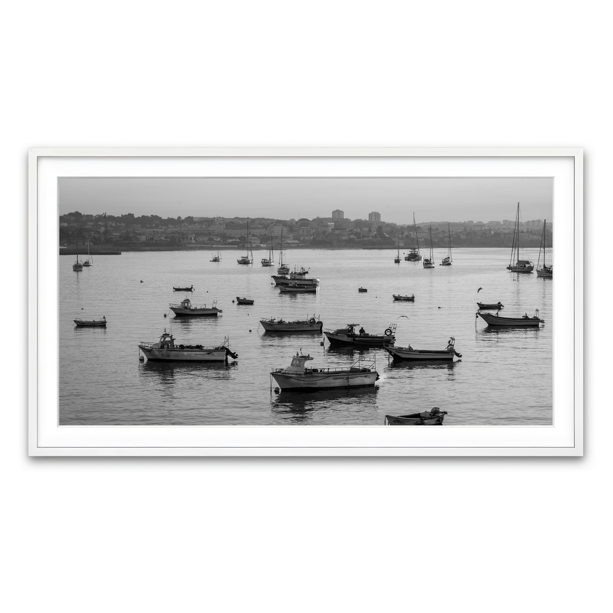 Framed Print 2x1 White