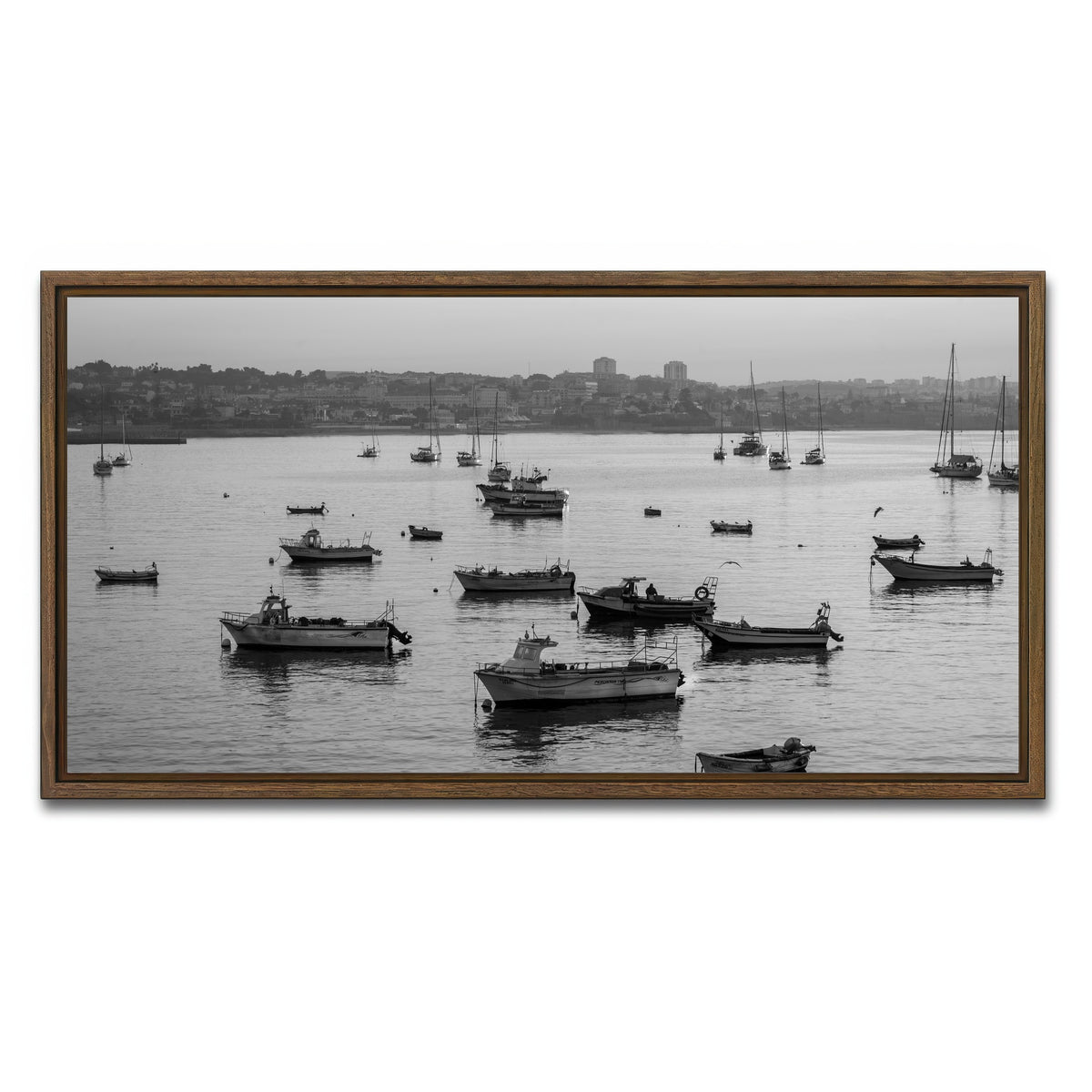 AUTO-MOCKUP WHITE | Cascais Portugal | 1 Piece | Walnut Framed Canvas | group=2x1