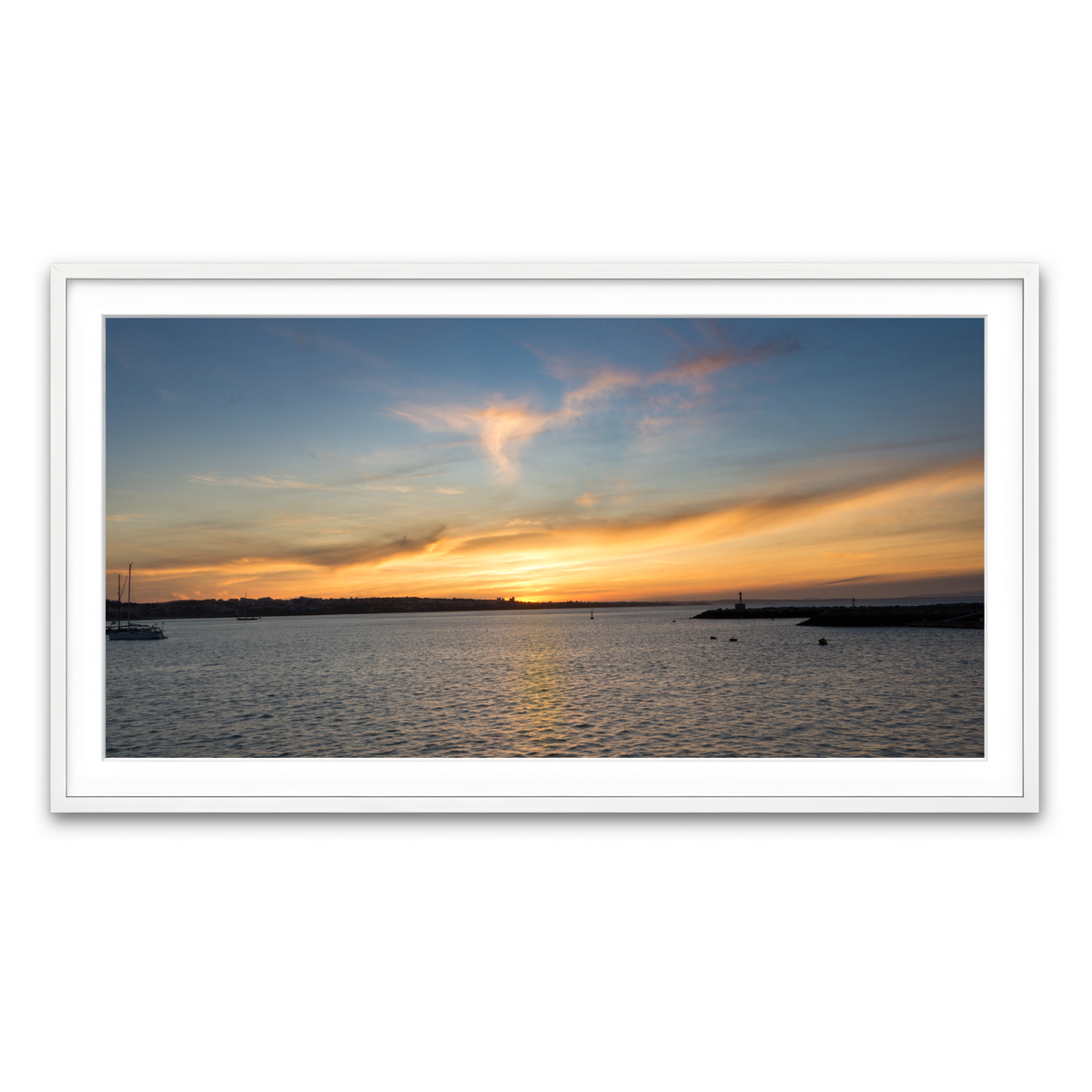 Framed Print 2x1 White