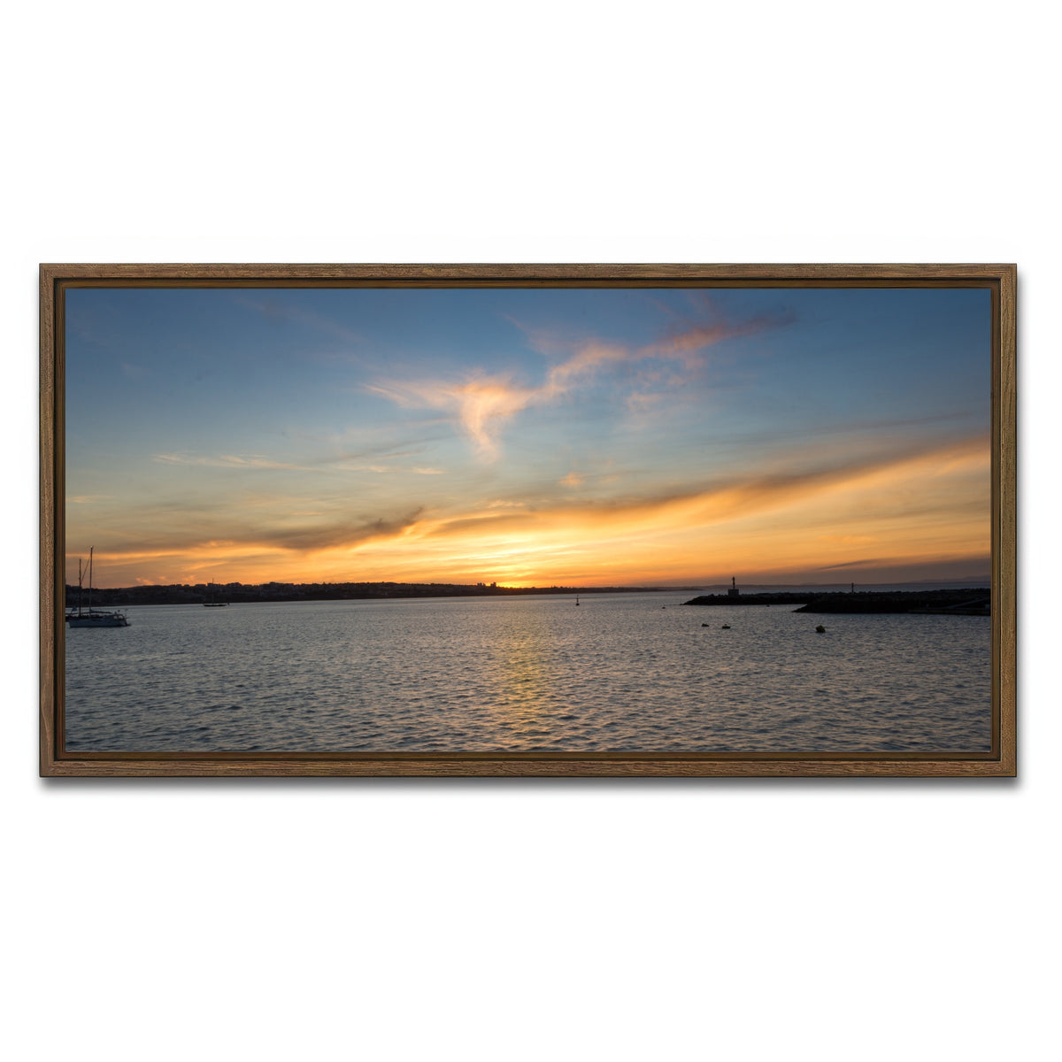 AUTO-MOCKUP WHITE | Cascais | 1 Piece | Walnut Framed Canvas | group=2x1