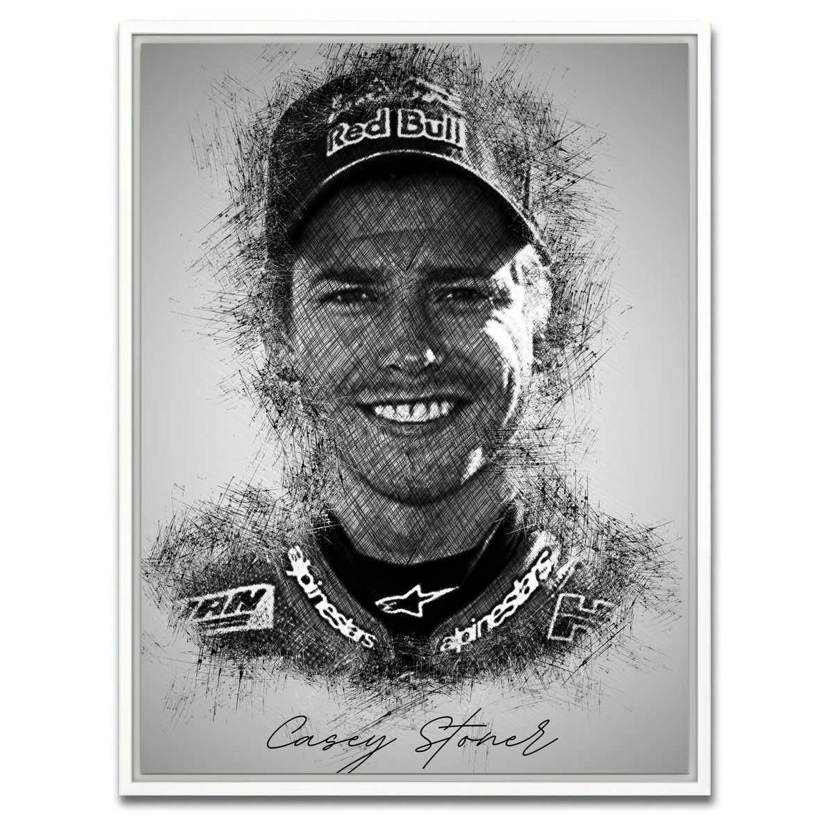 AUTO-MOCKUP WHITE | Casey Stoner | 1 Piece | White Framed Canvas | group=3x4