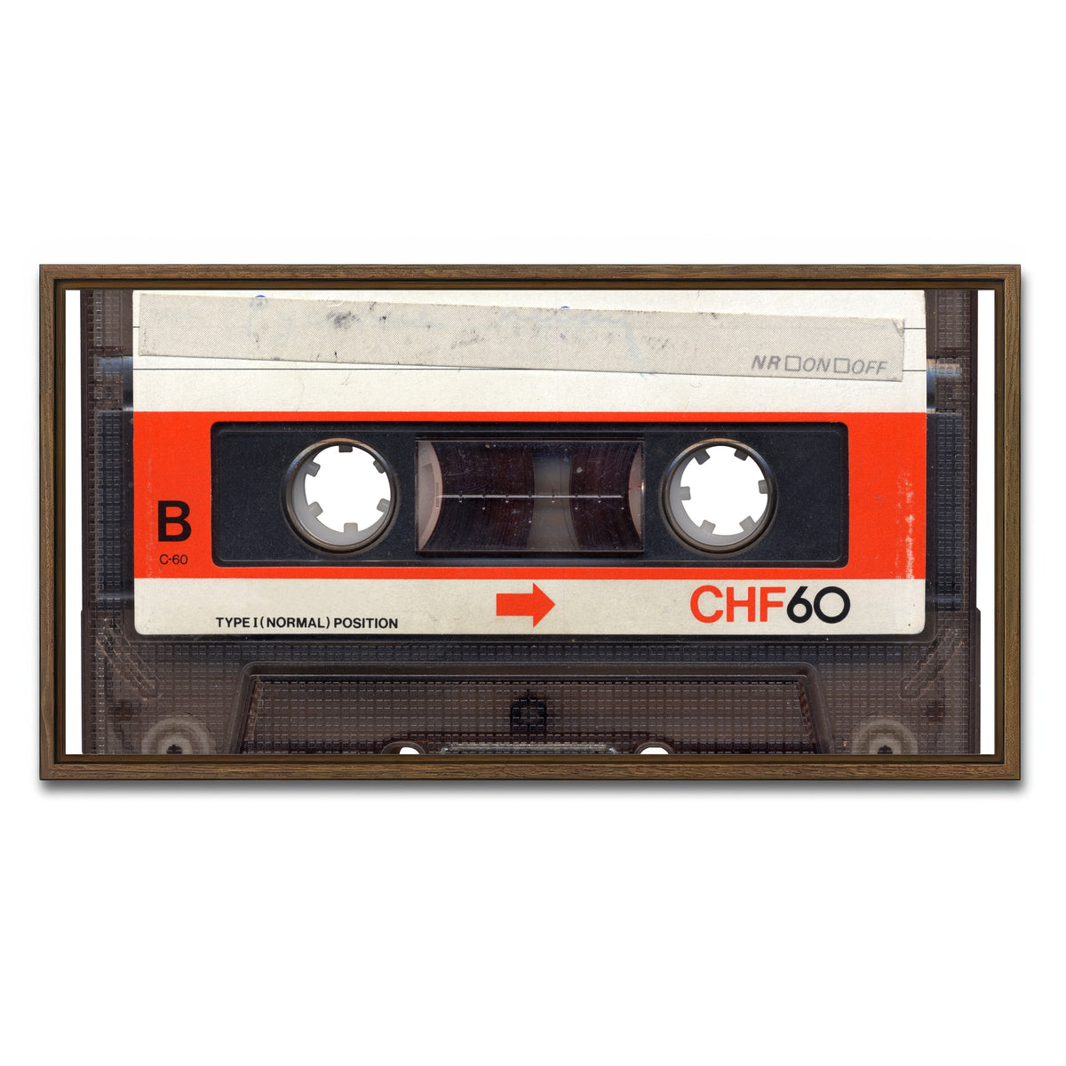 AUTO-MOCKUP WHITE | Cassette Tape | 1 Piece | Walnut Framed Canvas | group=2x1