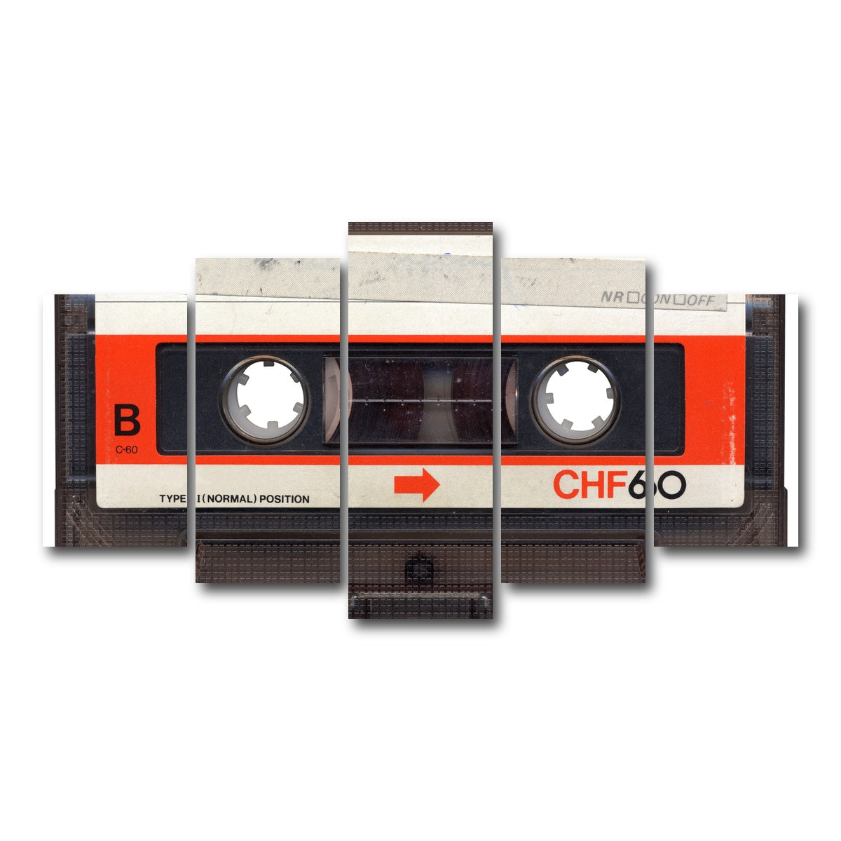AUTO-MOCKUP WHITE | Cassette Tape | 5 Piece | Gallery Wrap Canvas | group=5_normal