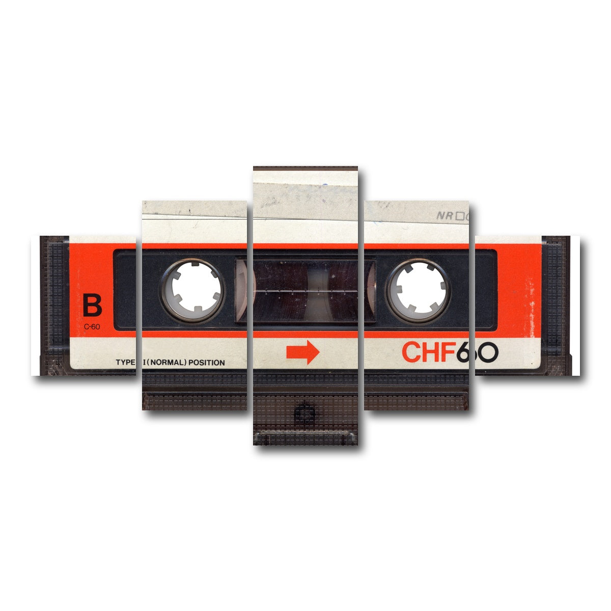 AUTO-MOCKUP WHITE | Cassette Tape | 5 Piece | Gallery Wrap Canvas | group=5_short