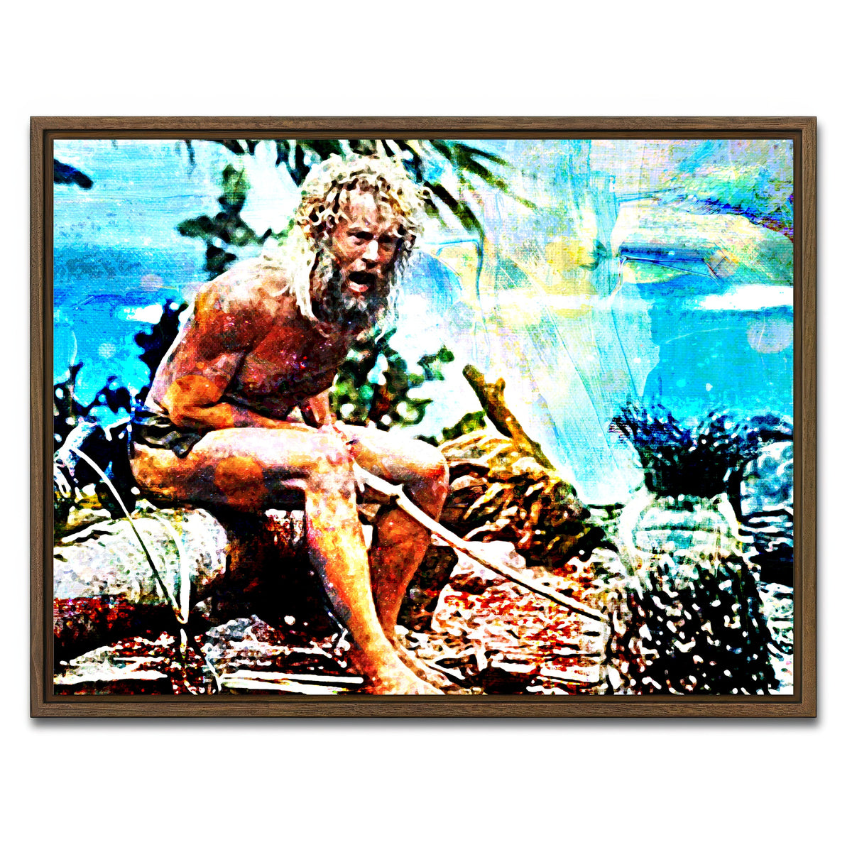 AUTO-MOCKUP WHITE | Castaway | 1 Piece | Walnut Framed Canvas | group=4x3