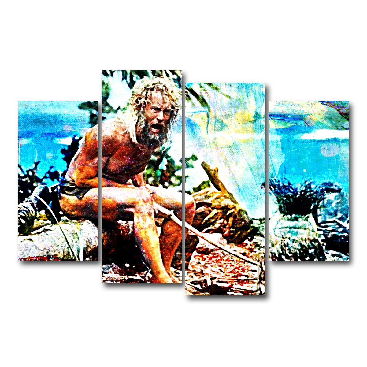 AUTO-MOCKUP WHITE | Castaway | 4 Piece | Gallery Wrap Canvas | group=4_short