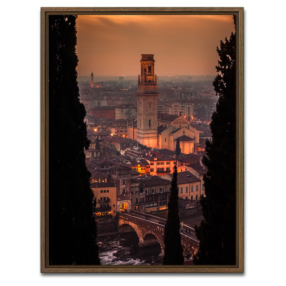 AUTO-MOCKUP WHITE | Castel San Pietro | 1 Piece | Walnut Framed Canvas | group=3x4