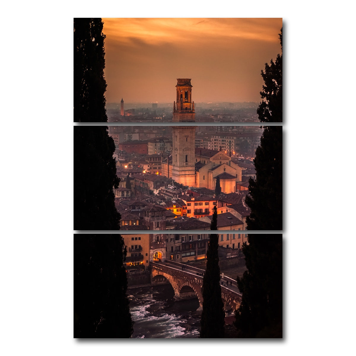 AUTO-MOCKUP WHITE | Castel San Pietro | 3 Piece | Gallery Wrap Canvas | group=12x24_stacked