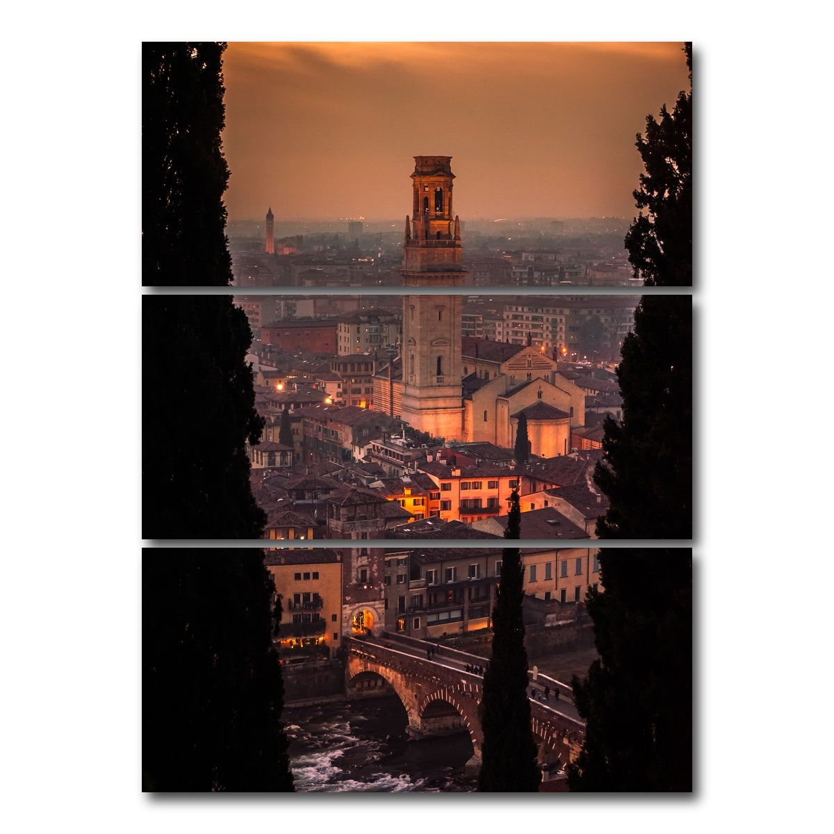 AUTO-MOCKUP WHITE | Castel San Pietro | 3 Piece | Gallery Wrap Canvas | group=8x18_stacked