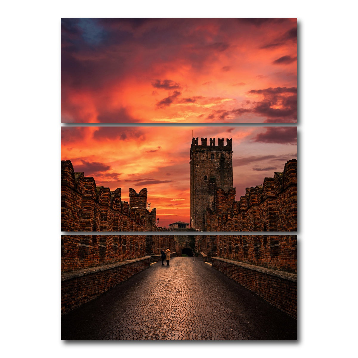 AUTO-MOCKUP WHITE | Castelvecchio | 3 Piece | Gallery Wrap Canvas | group=8x18_stacked