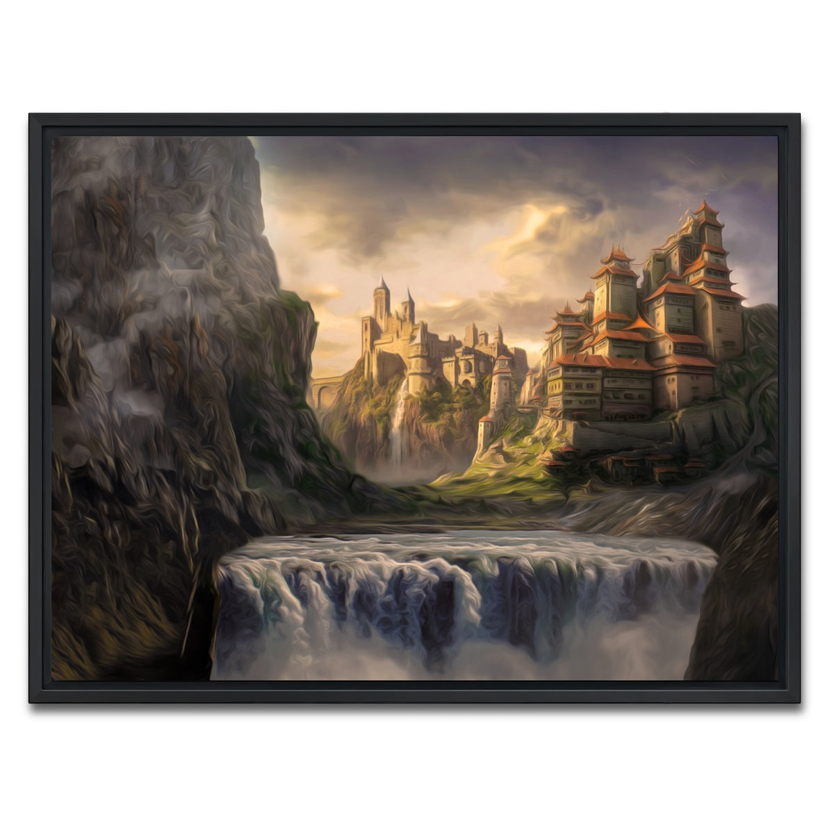 AUTO-MOCKUP WHITE | Castle Falls | 1 Piece | Black Framed Canvas | group=4x3
