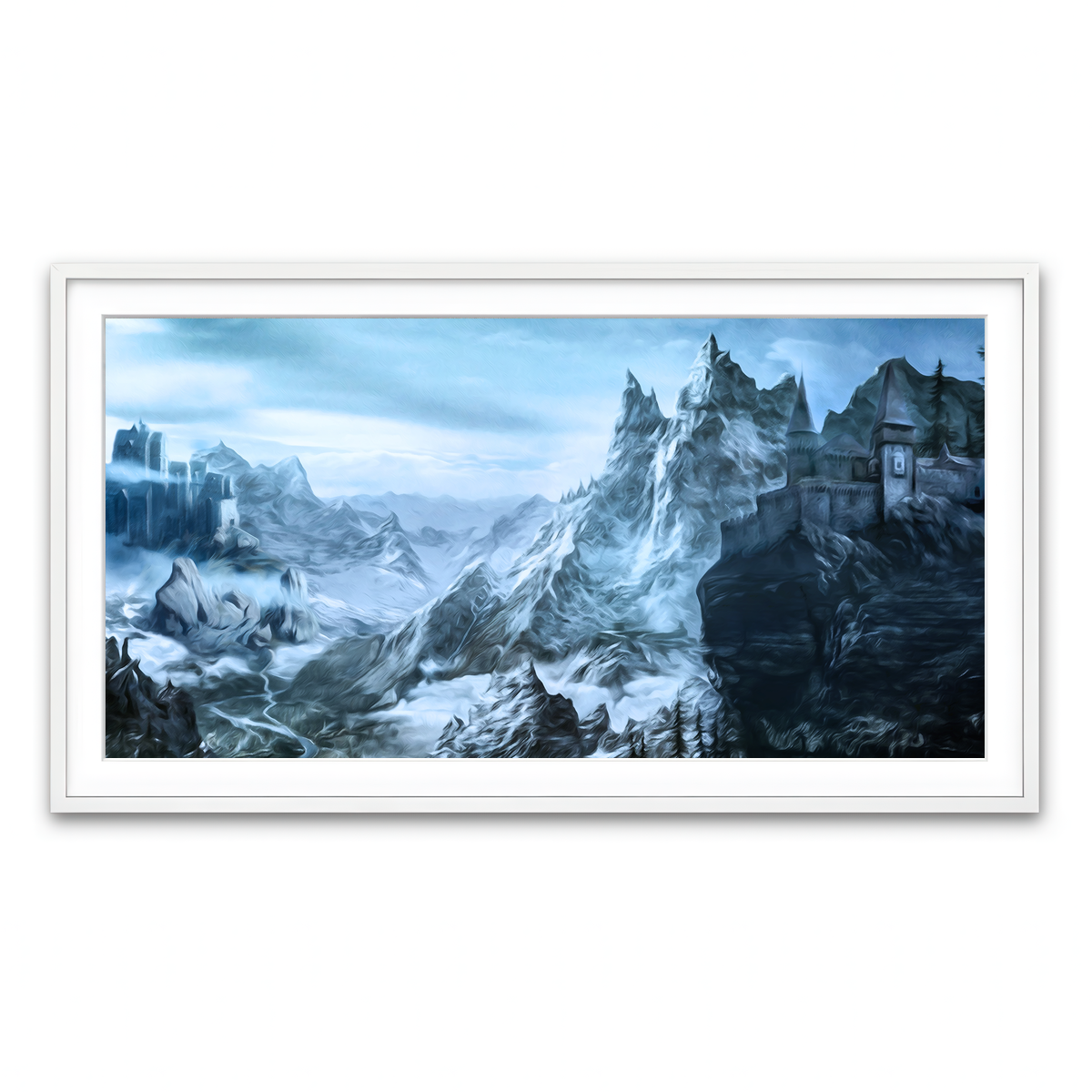 Framed Print 2x1 White