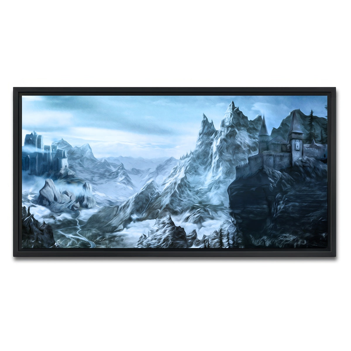 AUTO-MOCKUP WHITE | Castle Ridge | 1 Piece | Black Framed Canvas | group=2x1