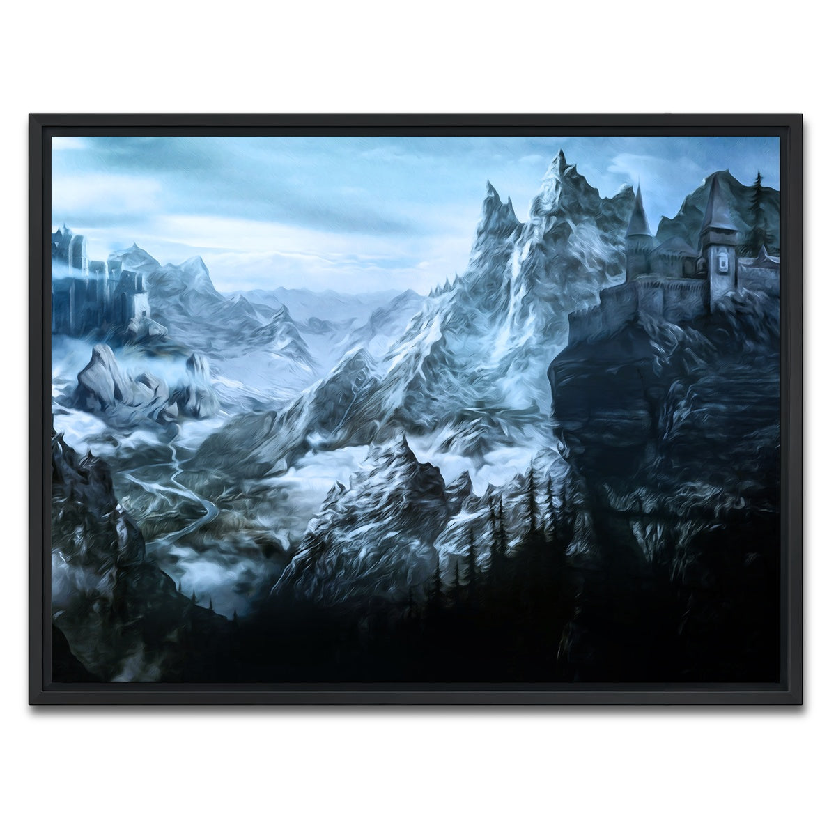 AUTO-MOCKUP WHITE | Castle Ridge | 1 Piece | Black Framed Canvas | group=4x3