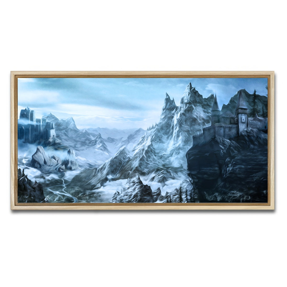 AUTO-MOCKUP WHITE | Castle Ridge | 1 Piece | Natural Framed Canvas | group=2x1