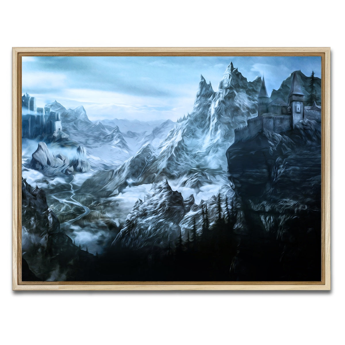 AUTO-MOCKUP WHITE | Castle Ridge | 1 Piece | Natural Framed Canvas | group=4x3
